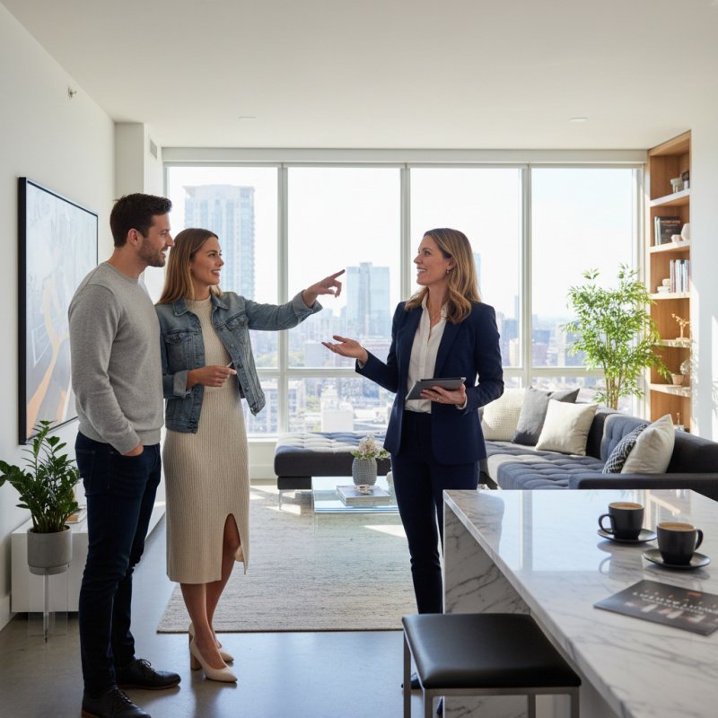 Agent immobilier indépendant discutant de sa protection sociale TNS