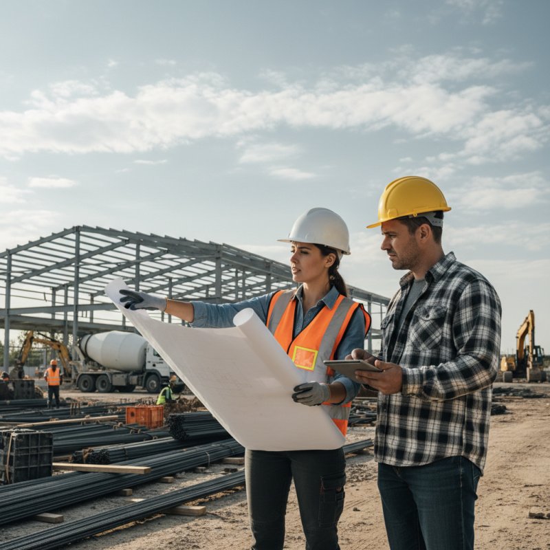 Architecte sur un chantier, soulignant l'importance des assurances professionnelles obligatoires.