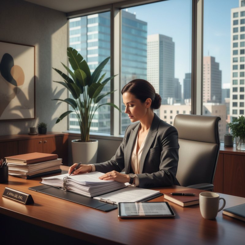 Avocat en cabinet étudiant ses contrats d'assurance TNS.