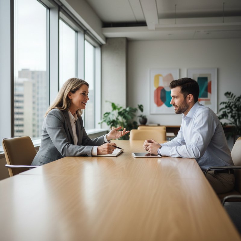 Coach professionnel en séance de coaching individuel, illustrant le besoin d'une assurance TNS.
