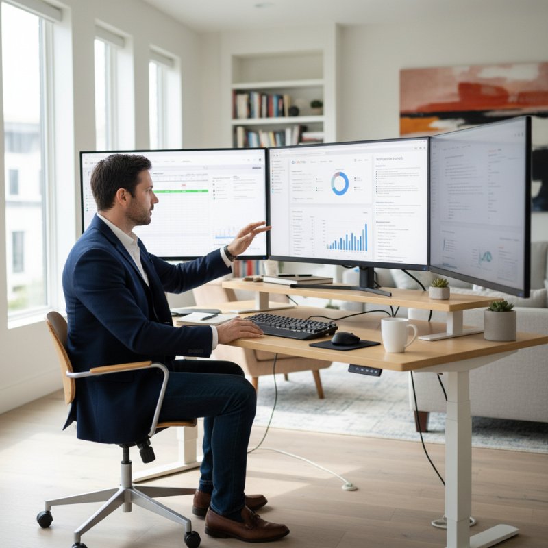 Mutuelle santé pour consultant SEO analysant des données