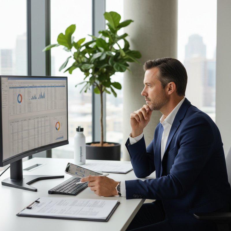 Courtier en crédit immobilier indépendant planifiant son avenir financier.