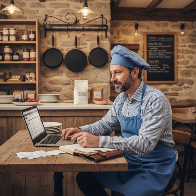 Gestion administrative d'une crêperie indépendante.
