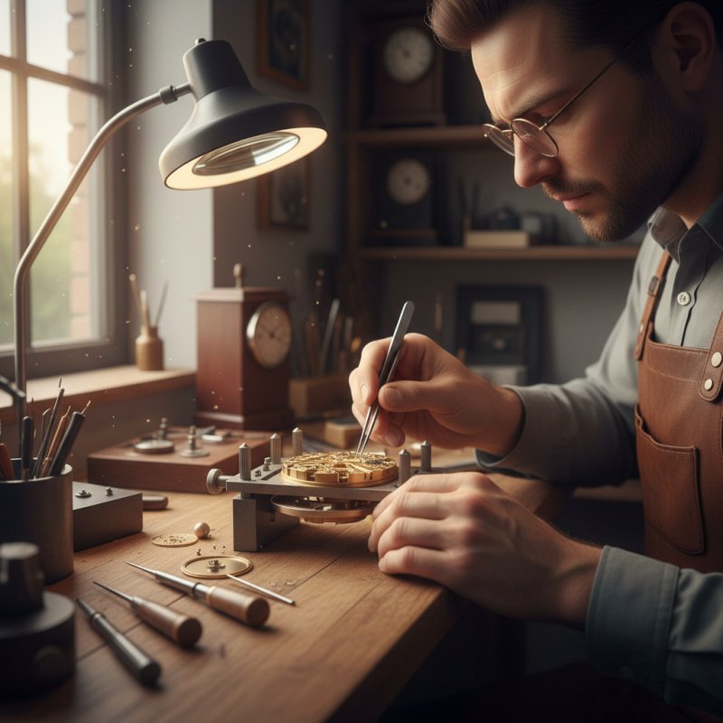 Mutuelle santé pour horloger protégeant sa vue et sa précision