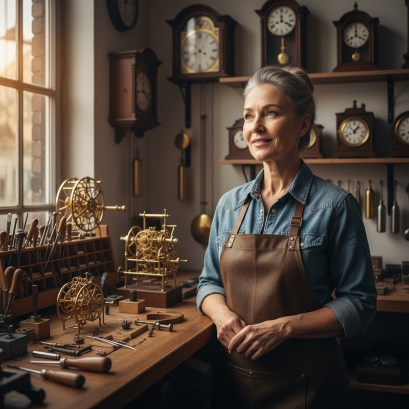 Horloger indépendant planifiant son avenir avec une assurance TNS complète
