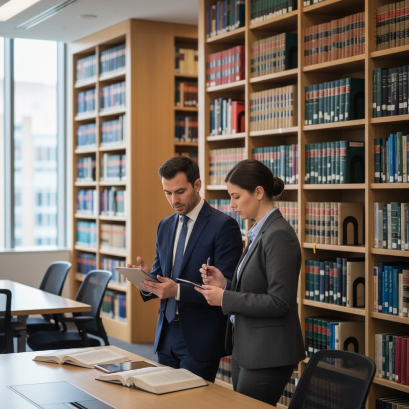 Juristes indépendants discutant de leurs assurances professionnelles.