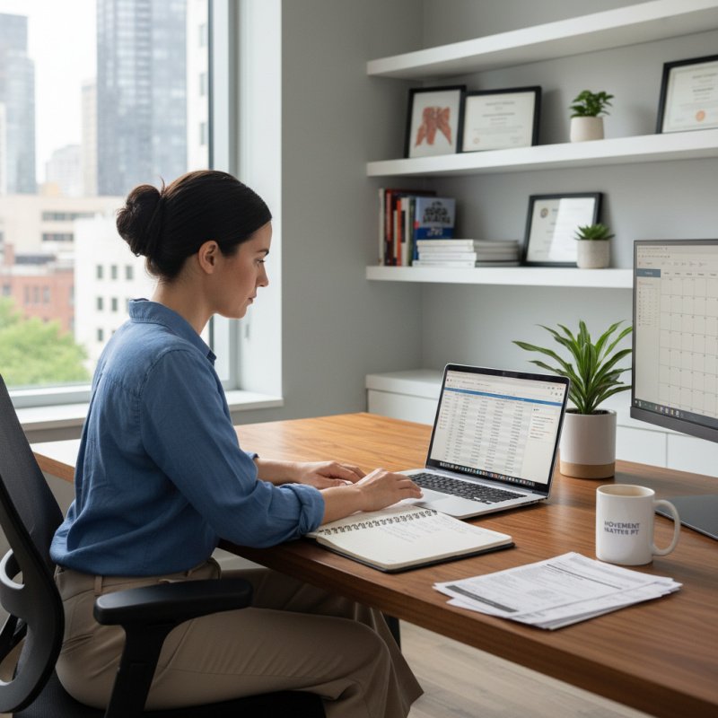 Gestion administrative et financière pour un kinésithérapeute indépendant.