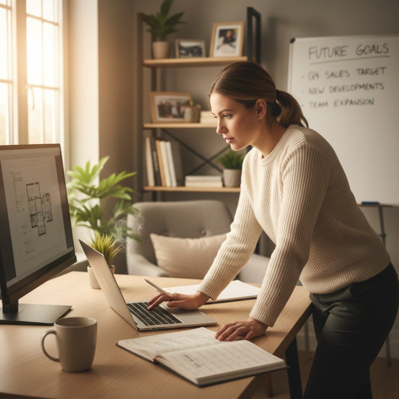 Mandataire immobilier indépendant préparant sa retraite et sécurisant son avenir financier grâce à un contrat PER.