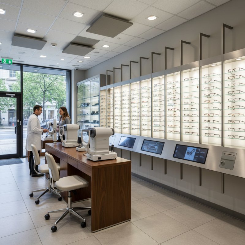 Assurance pour un magasin d'optique protégeant le stock et le matériel