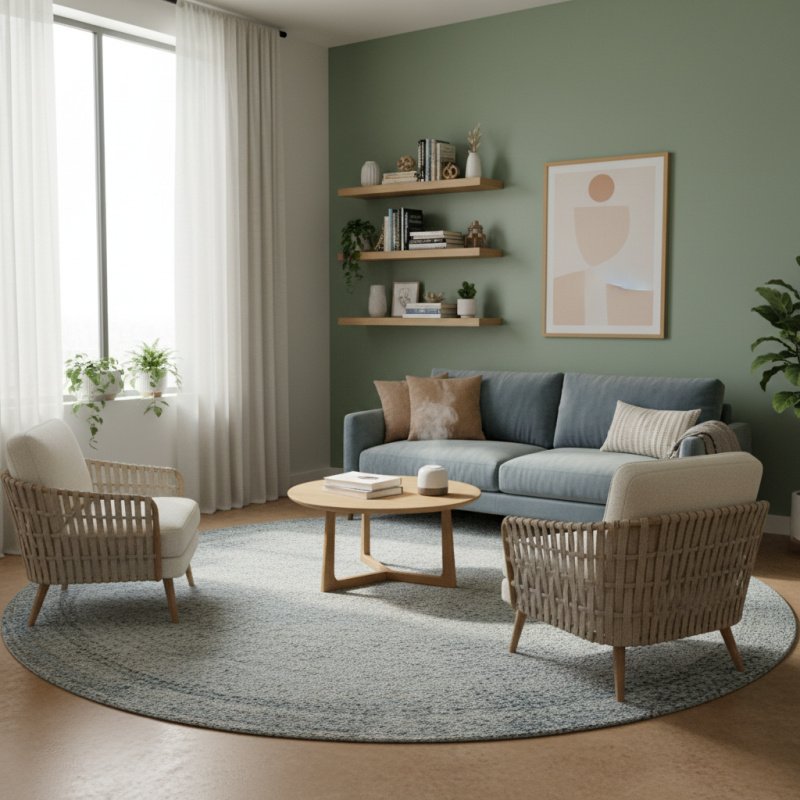 Bureau d'un psychothérapeute bien aménagé pour une séance