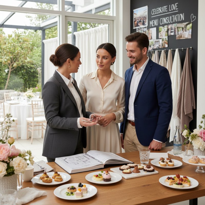 Traiteur discutant de sa prévoyance professionnelle avec un client