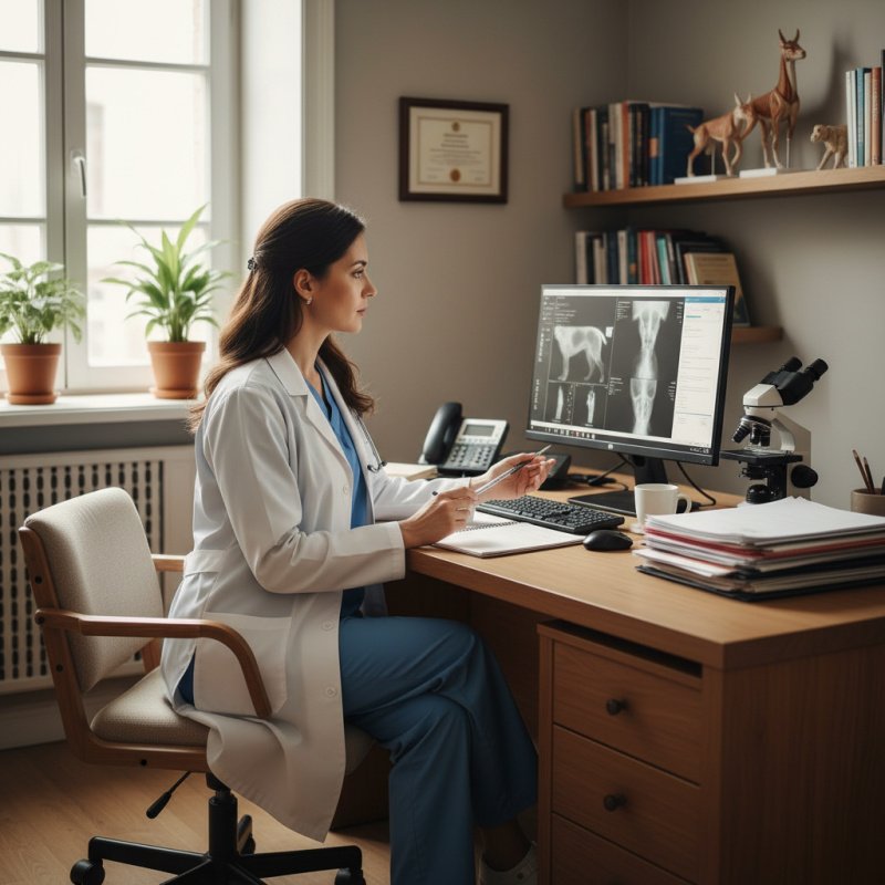 Vétérinaire libéral planifiant sa protection sociale TNS.