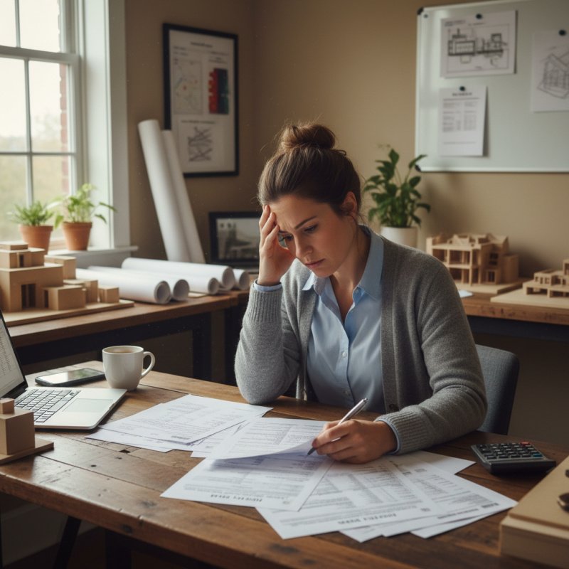 Indépendant inquiet face aux risques financiers sans prévoyance TNS
